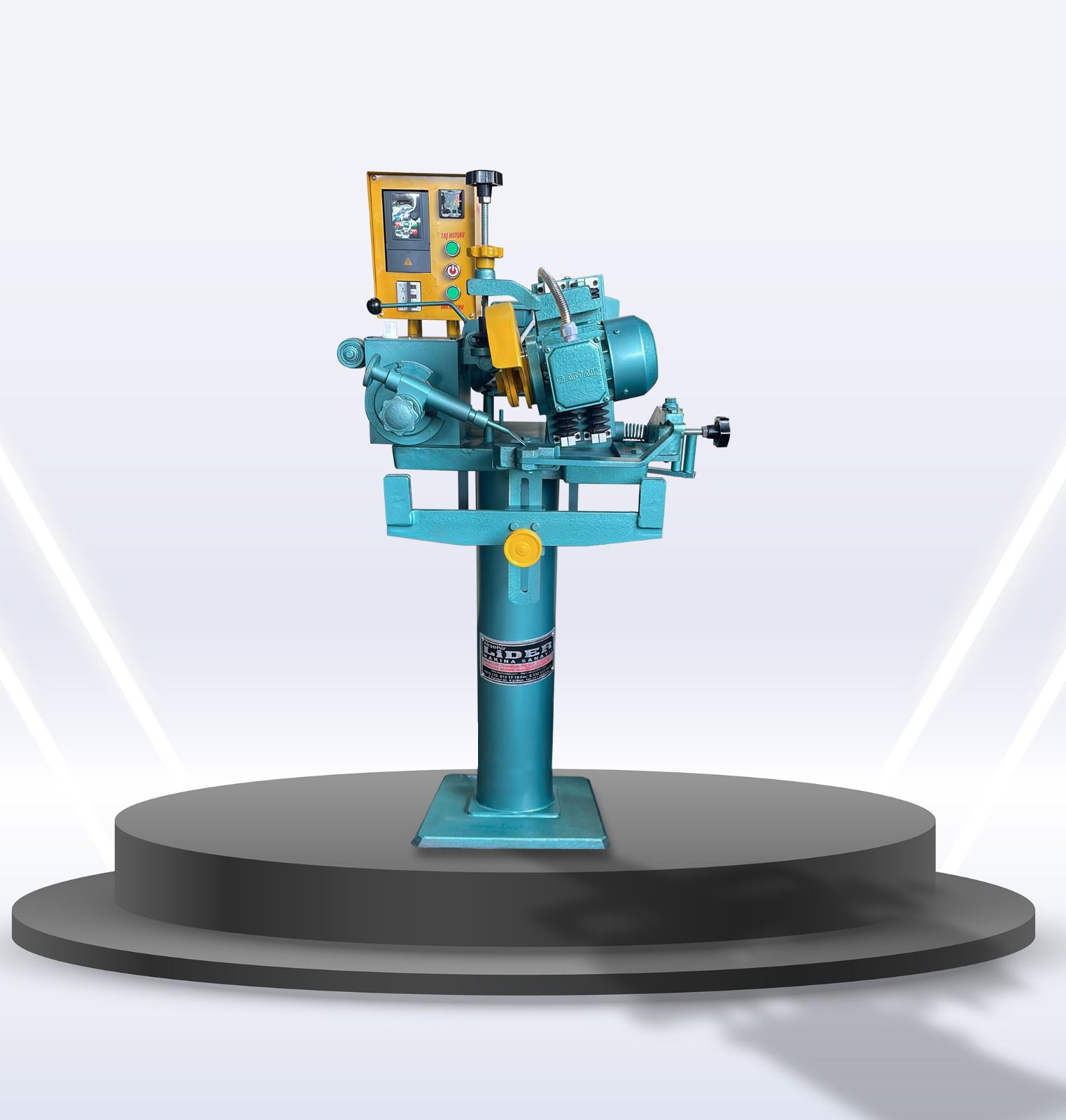 LMS200ALP HIZ DEVİR AYARLI VE DİŞ SAYICILI ŞERİT TESTERE BİLEME MAKİNESİ